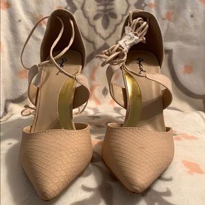 Qupid Lace up Heels